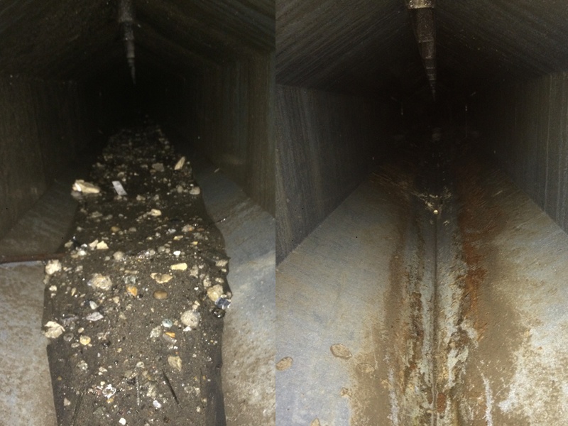 drain clearing before and after images