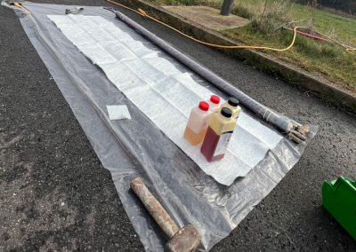 Patch repair equipment- laid out on site