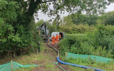 Today we have our DSU super water recycling tanker out with a support team and a remote access reel undertaking a culvert cleaning project.