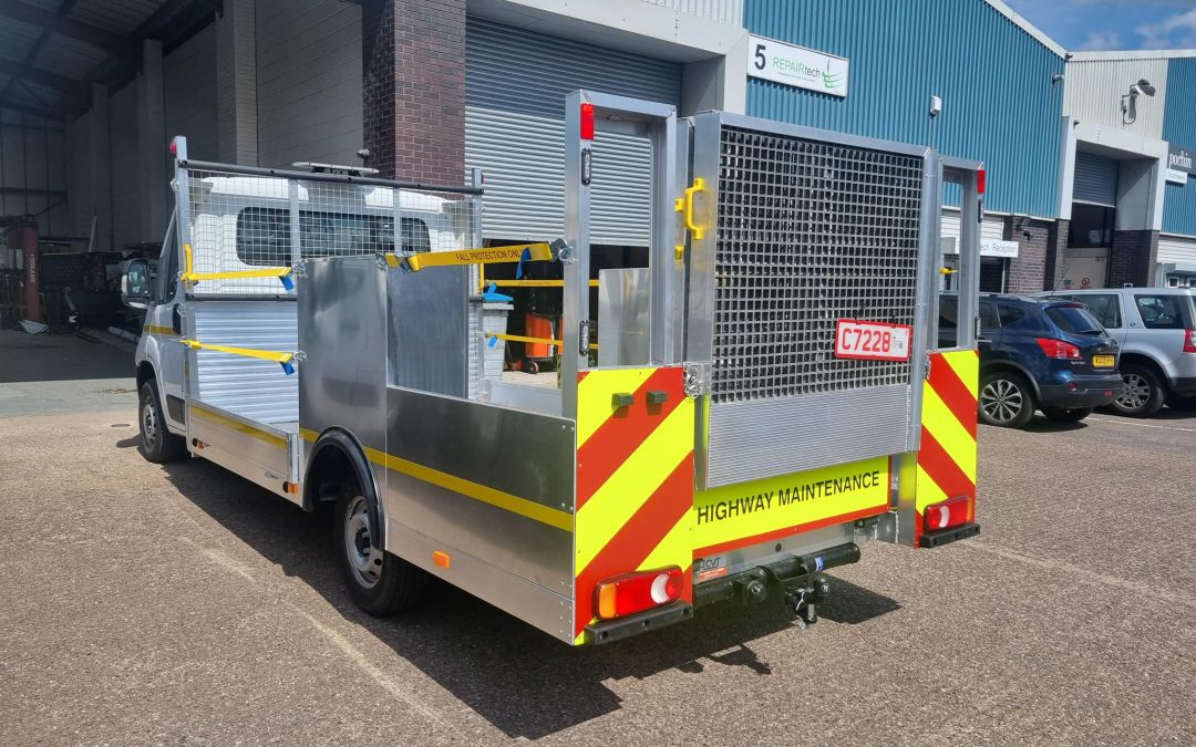 First pictures of TTM Division’s new purpose built traffic management vehicle being delivered shortly ready for work next week.