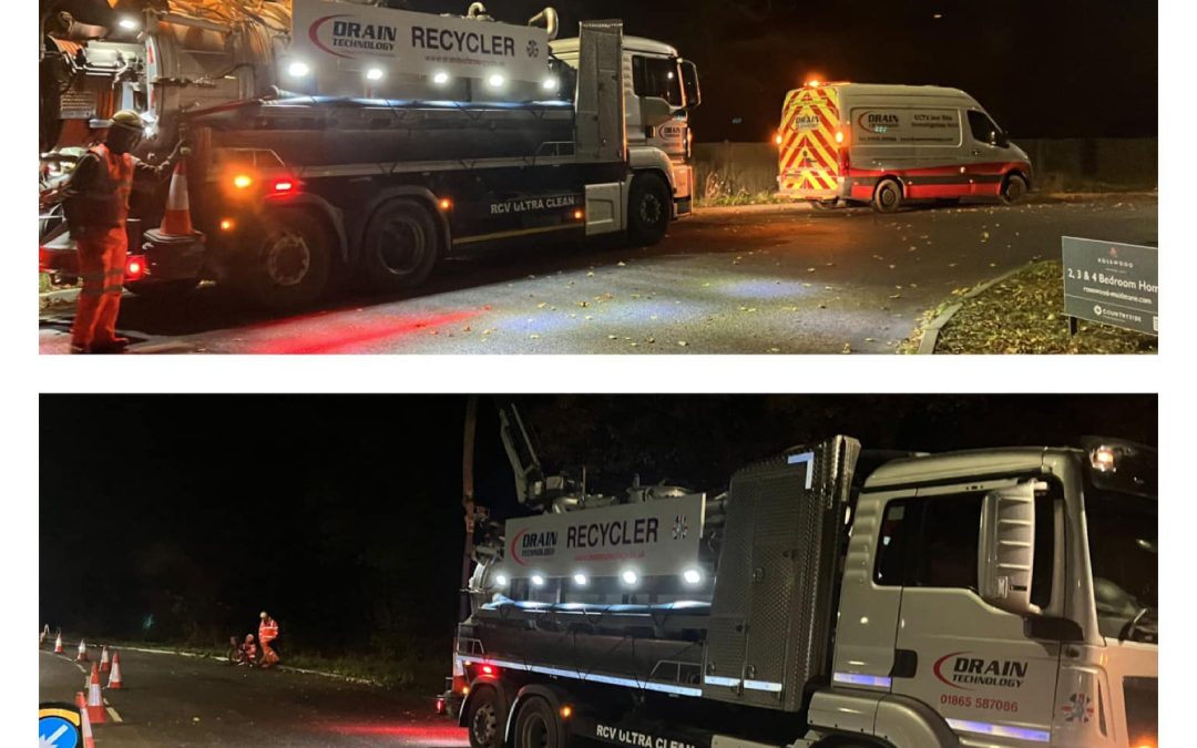 Good to see one of our highways teams out tonight utilising a water recycling tanker and camera van to undertake highways drainage cleaning and inspection work.