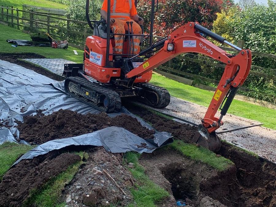 Soakaway & Associated Pipe Work Install at a Domestic Property in Warwickshire