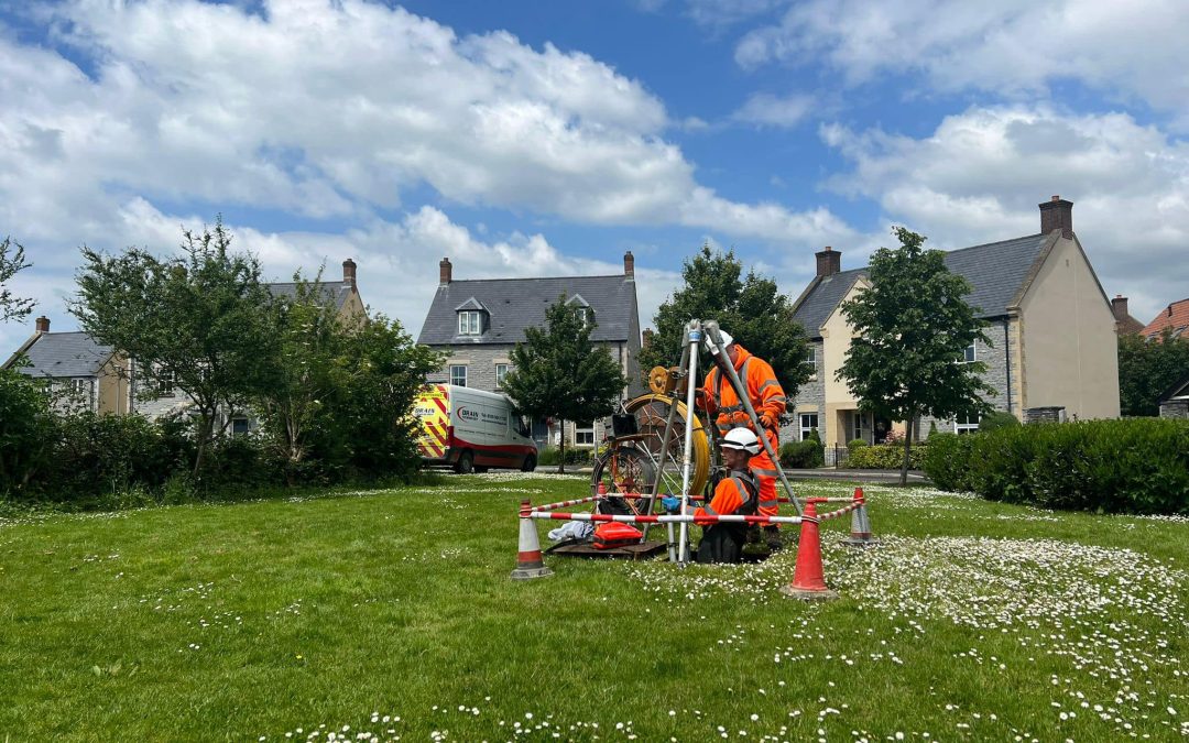 Today we have one of our confined space teams out in this beautiful weather undertaking a borehole and soakaway survey for a client