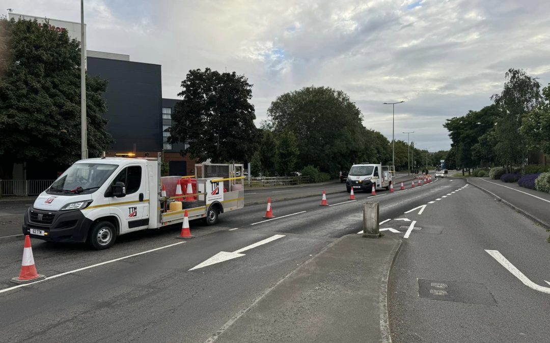 Tonight we have our TTM traffic management division out supporting the local authority with their roundabout maintenance work in Abingdon.