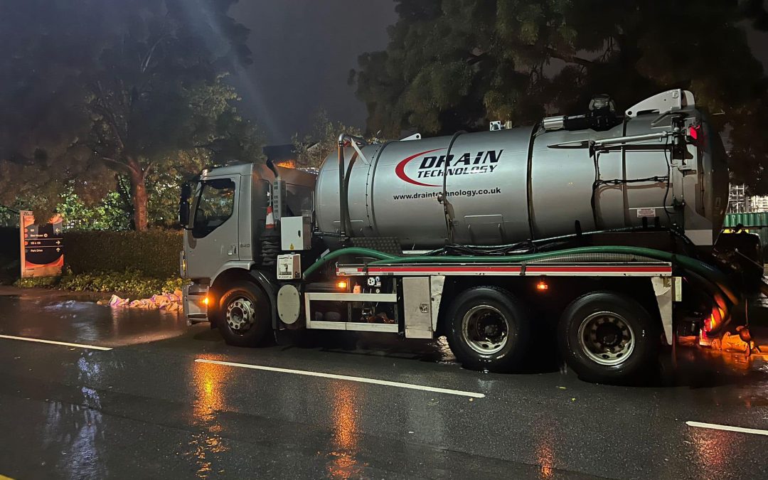 Drain Technology tanker teams are working hard today and this evening dealing with many emergency breakdowns on pump stations as well flooding in various areas.