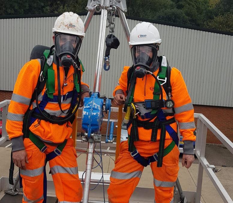 Great to see two of our newest team members completing and passing their high risk confined space course, with Charlotte also completing her top person training too.