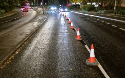 Night Traffic Management Work in Abingdon