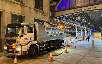 On going night rail works in London