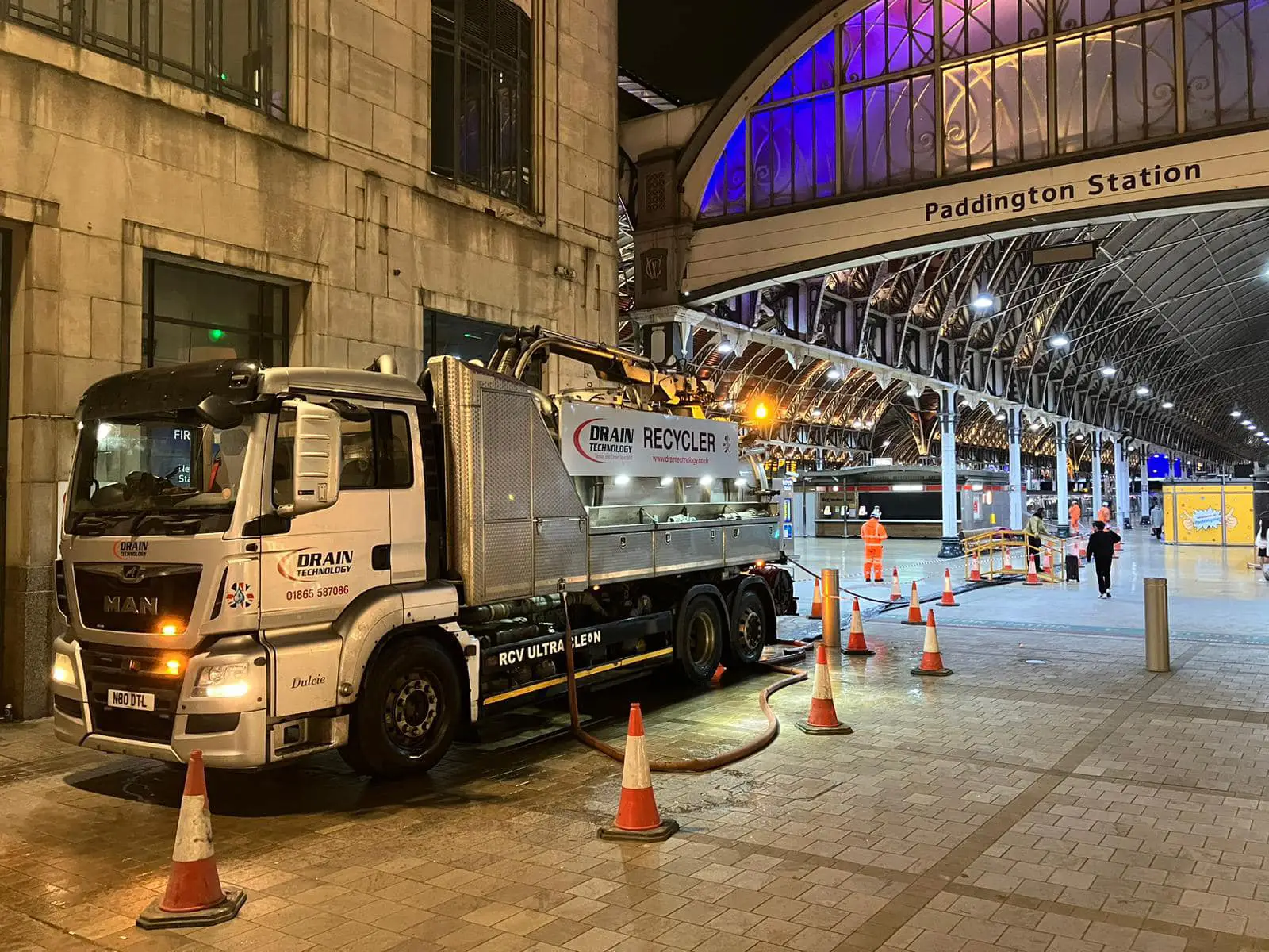 On going night rail works in London