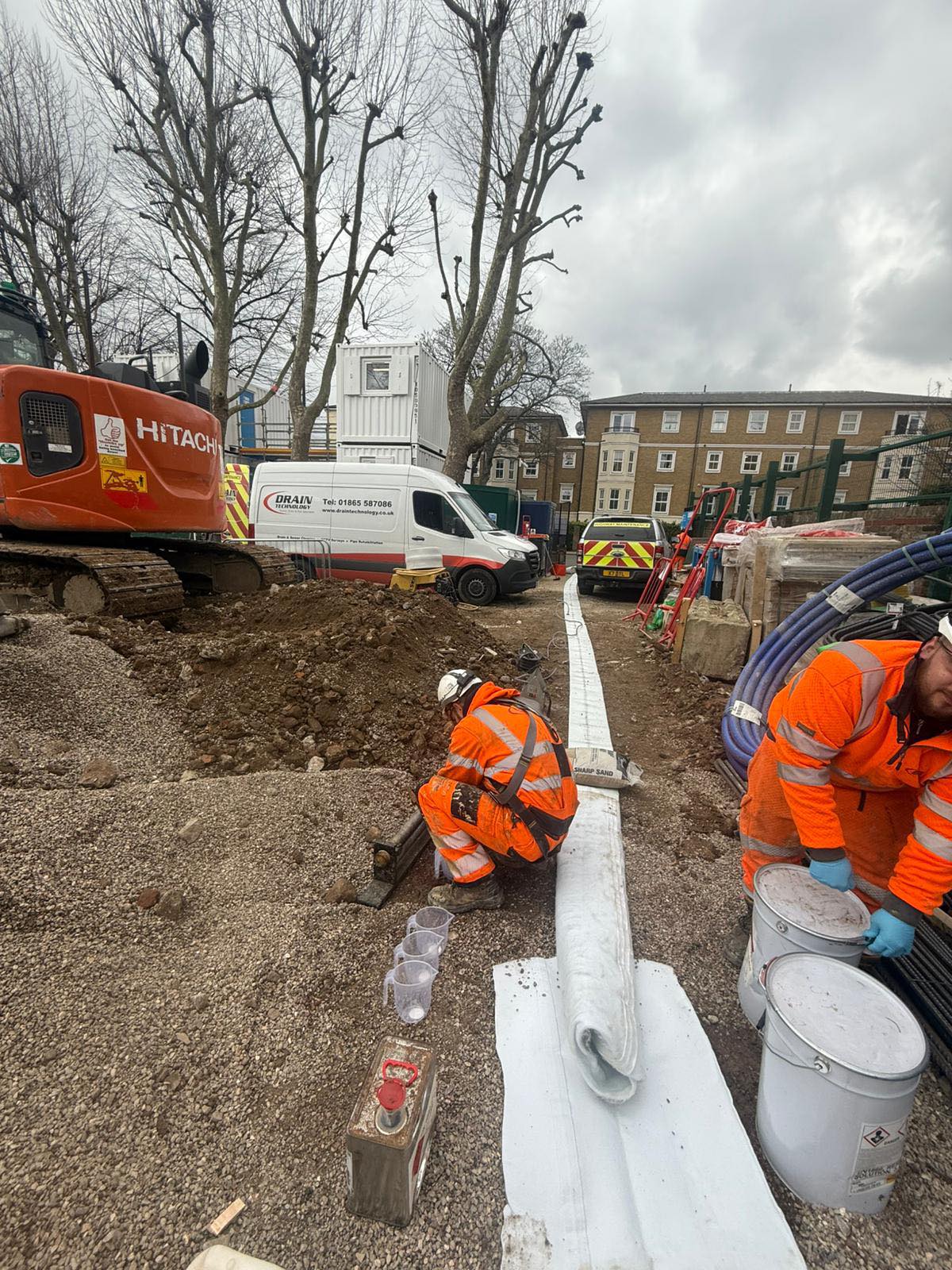 People working on ground works