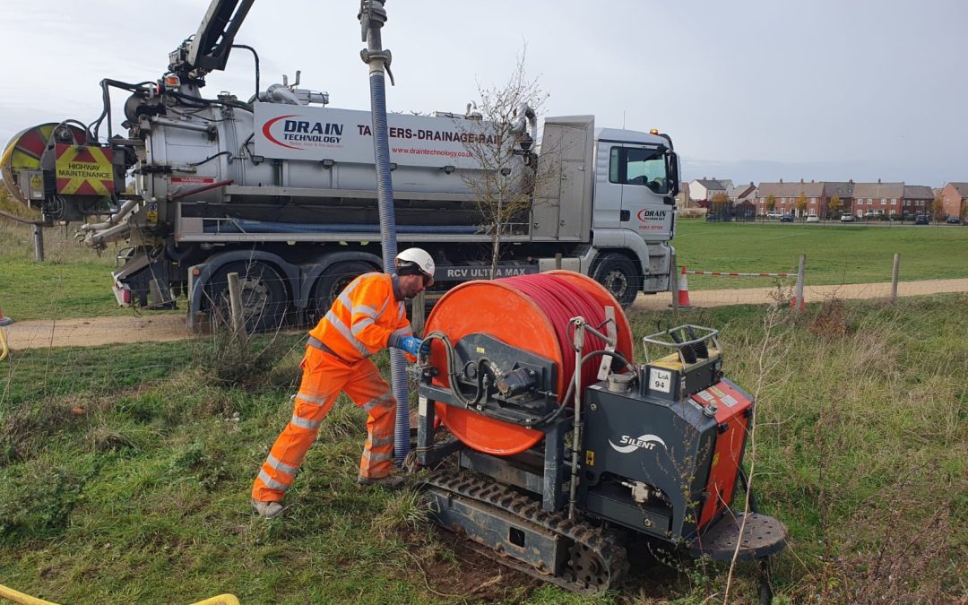 Off-Road Drain Cleaning and Survey Completed Using Remote Access Technology