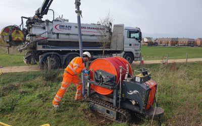 Off-Road Drain Cleaning and Survey Completed Using Remote Access Technology