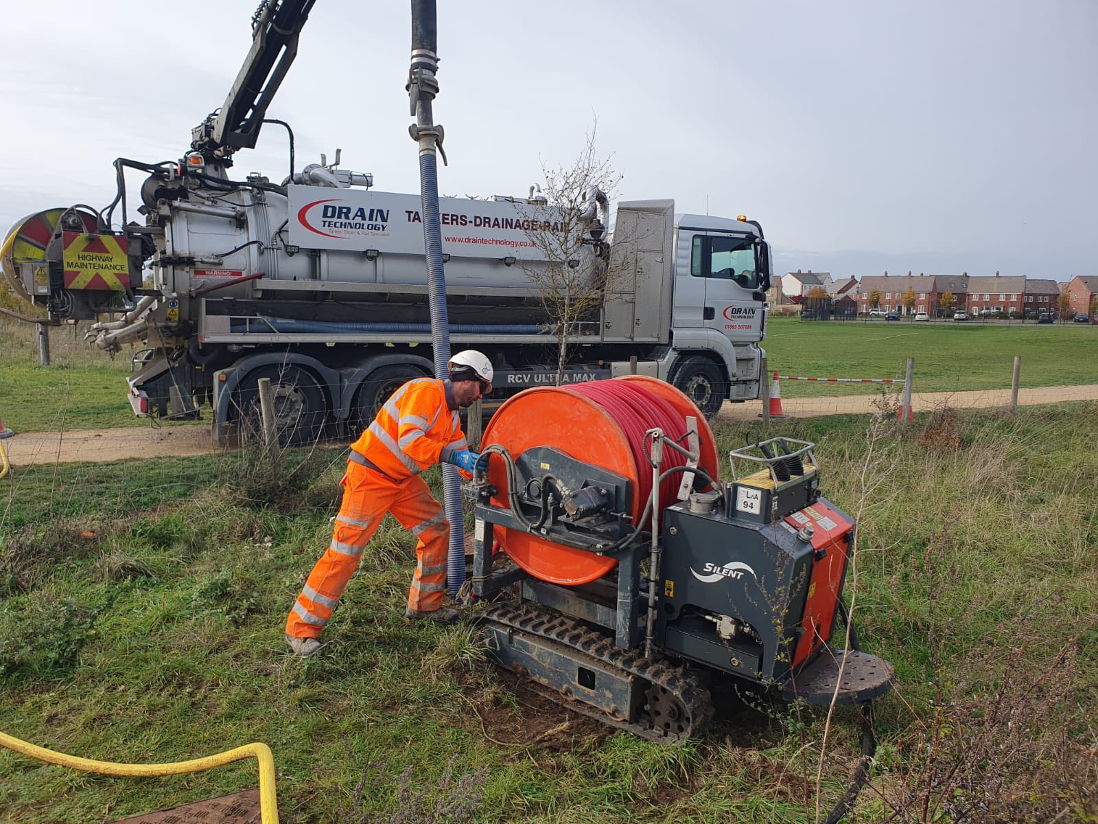 Off-Road Drain Cleaning and Survey Completed Using Remote Access Technology