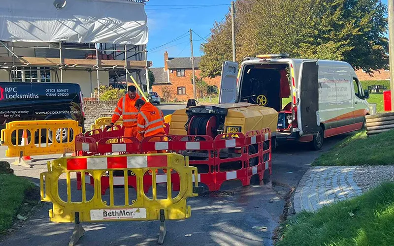 Drainage repair work