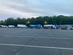 Row of Drain Technology vehicles 