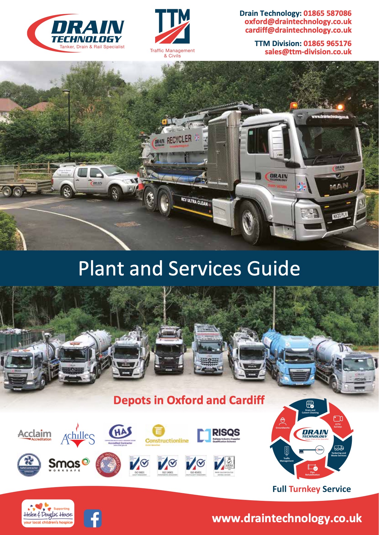 Front cover of a brochure with tanker lorry