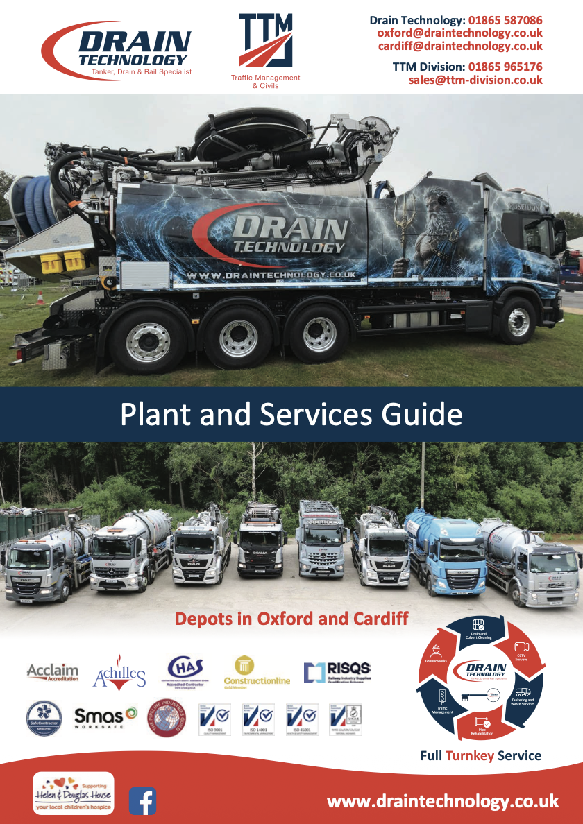 Front cover of a brochure with tanker lorry
